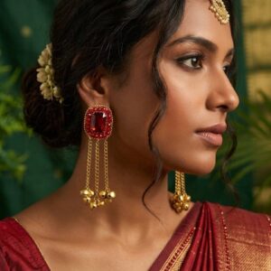 kundan ghoonghroo earrings