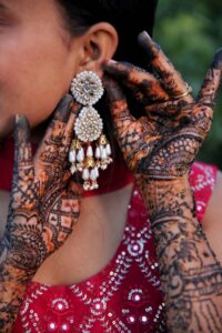 drop shaped kundan earrings